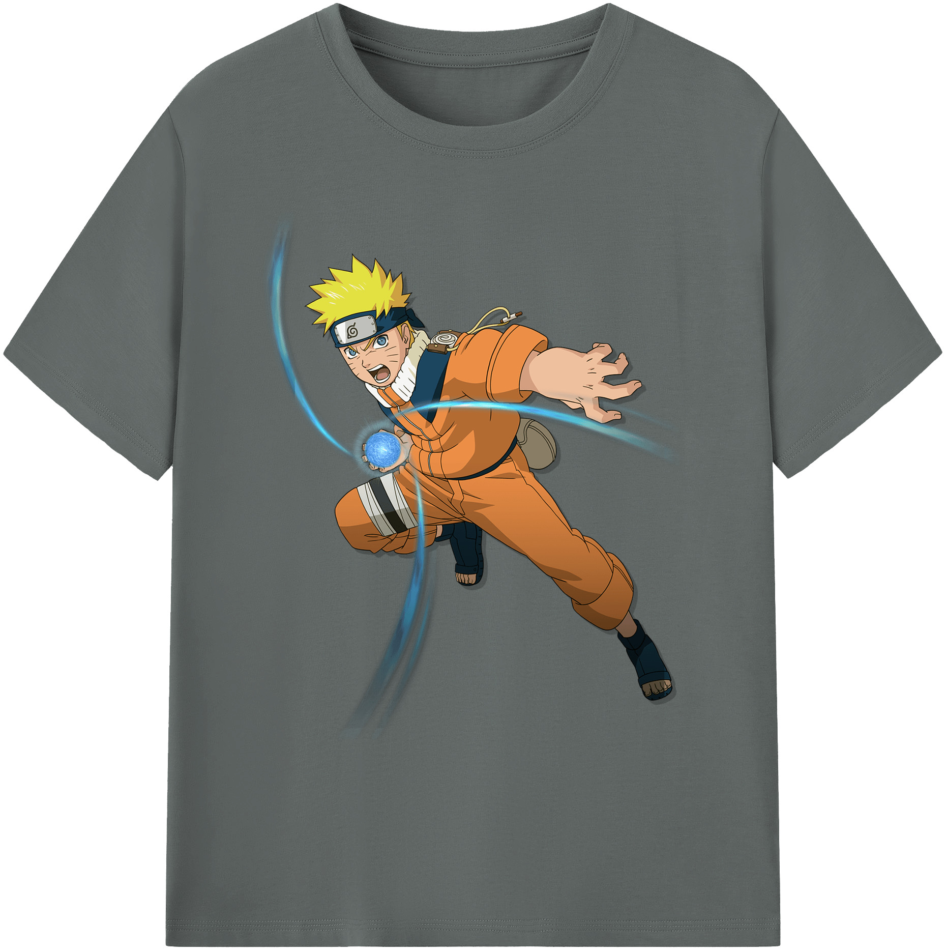 （画像用） NARUTO -ナルト- うずまき ナルト Uzumaki Naruto 綿100％ メンズ半袖Tシャツ｜肌触りやわらか＆通気性